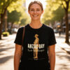 ANZAC Day ladies t-shirt Australia black Lest We Forget design worn lifestyle