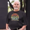 Older man wearing a black men’s 90th birthday T shirt with “90 Years of Being Awesome” design