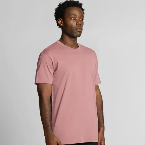 AS Colour Men Staple Faded T Shirt, Faded Rose, studio three-quarter view