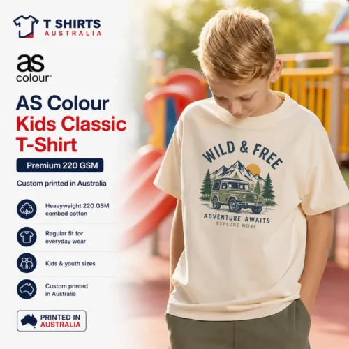 AS Colour Kids Classic T-shirt with custom printing in Australia