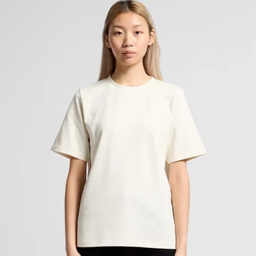 AS Colour Ladies Heavy T Shirt in Ecru, studio front view