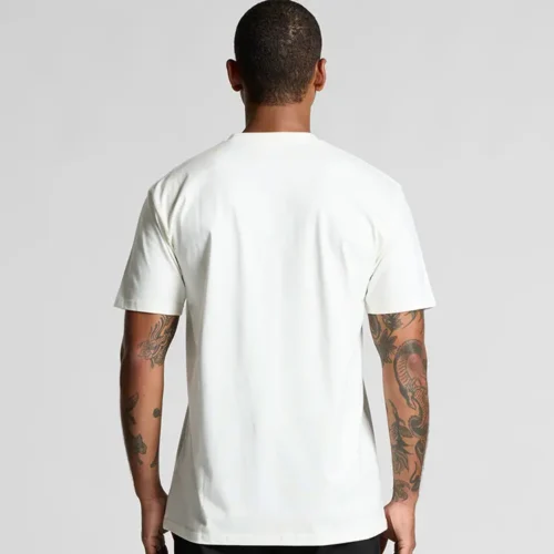 AS Colour Men Classic Organic T Shirt with custom print, studio back view