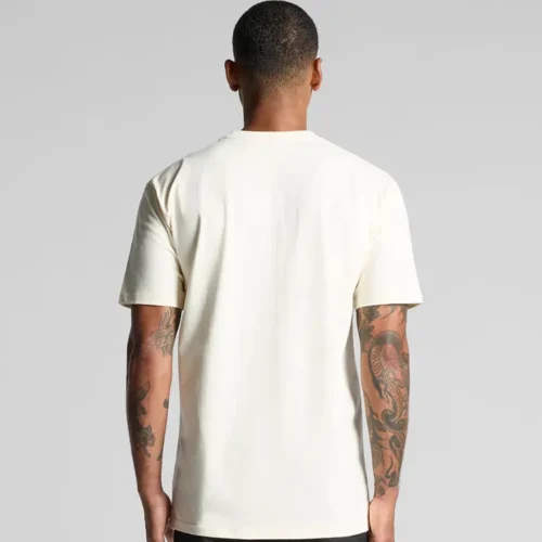 AS Colour Men's Classic T Shirt, Ecru, studio back view