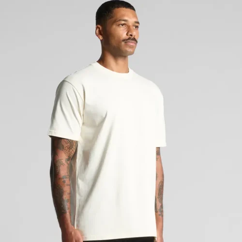 AS Colour Men's Classic T Shirt, Ecru, studio turn view