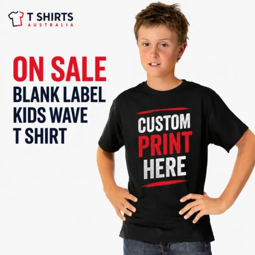 On sale Blank Label kids Wave custom T-shirt printing in Australia