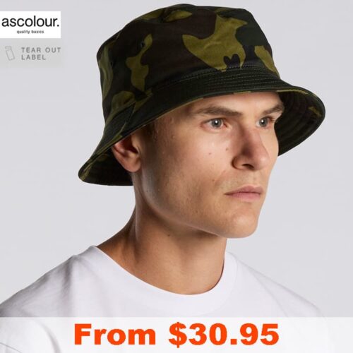 AS Colour Camo Bucket Hat with Custom Print