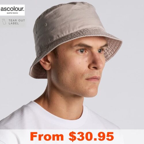 AS Colour Faded Bucket Hat with Custom Print