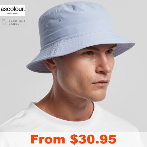 AS Colour Nylon Bucket Hat with Custom Print