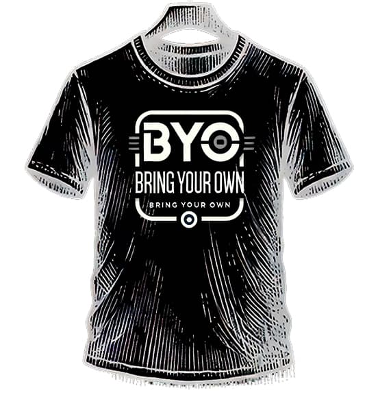 BYO T Shirt Printing Logo