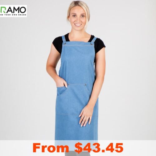 Ramo Full Denim Apron With Pocket and Custom Print