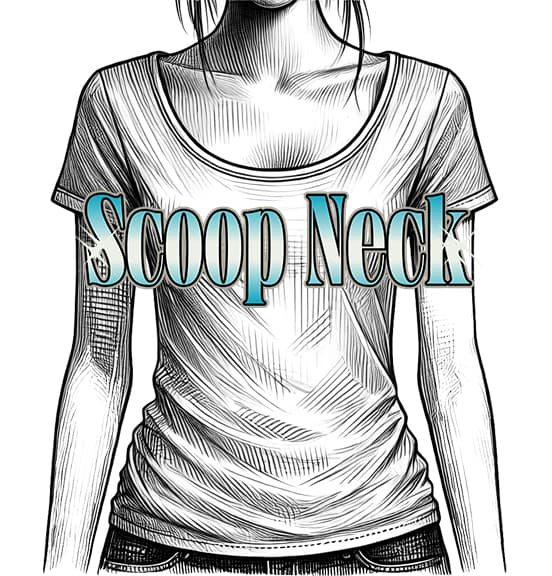Scoop Neck Printing