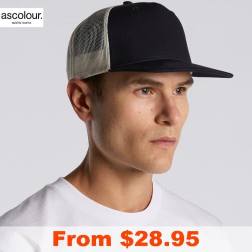 AS Colour Stock Contrast Trucker Cap with Custom Print