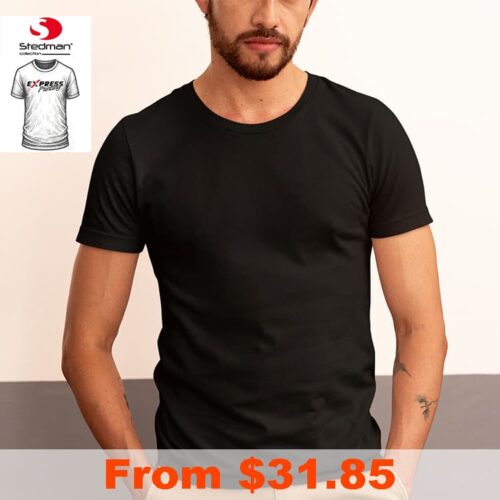 Express Stedman Men Cotton T Shirt with Custom Print