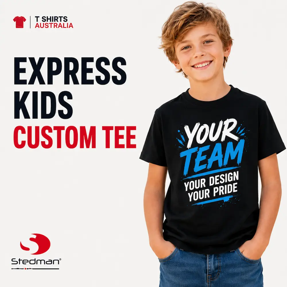 Express kids custom T-shirt printing in Australia