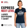 Express Next Level ladies boyfriend custom T-shirt printing in Australia
