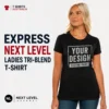 Express Next Level ladies tri-blend custom T-shirt printing in Australia