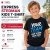 Express Stedman kids custom T-shirt with Your Team print, 155 GSM cotton and 3–4 business day production