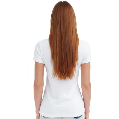 Stedman Ladies T Shirt in White, lifestyle back view worn