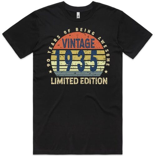 90 Years of being Awesome Birthday T-Shirt Men