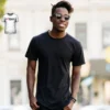 Express premium men’s fashion custom t-shirt in black – main product image