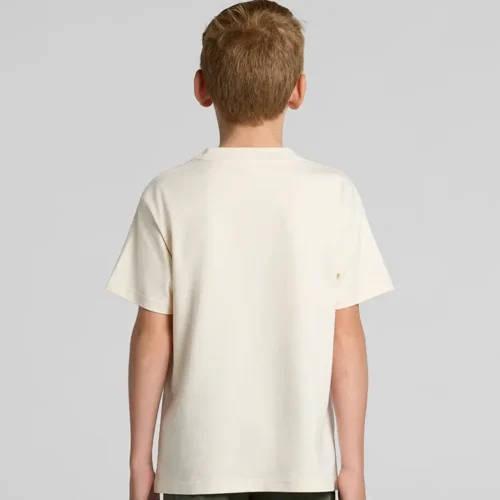 AS Colour Kids Classic T Shirt with custom print in Ecru, lifestyle back view