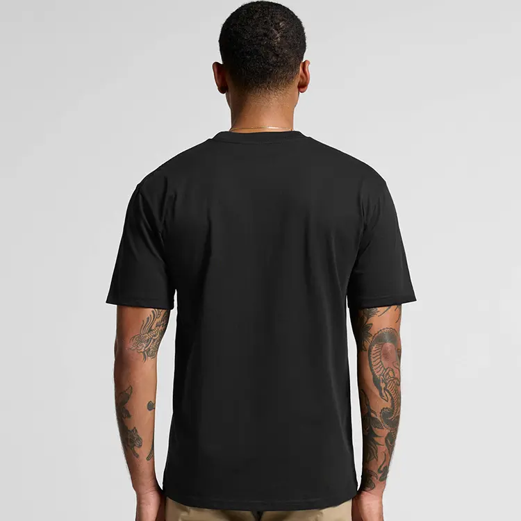 AS Colour Men Classic Minus T Shirt, Black, studio back view