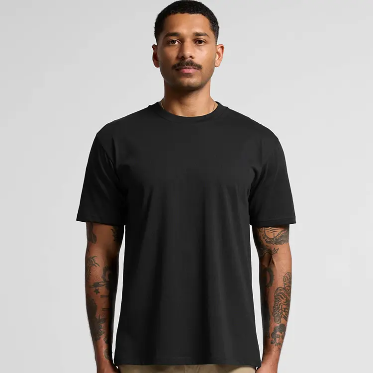 AS Colour Men Classic Minus T Shirt, Black, studio front view
