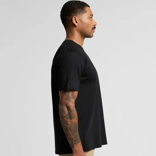 AS Colour Men Classic Minus T Shirt, Black, studio side view