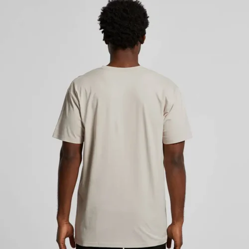 AS Colour Men's Staple T Shirt with custom print, Bone, back view