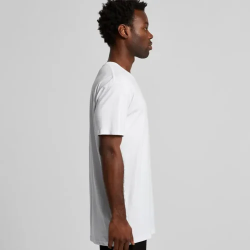 AS Colour Men's Staple Plus T Shirt in White, studio side view
