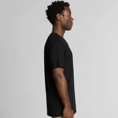 AS Colour Staple V Neck in Black, studio side view