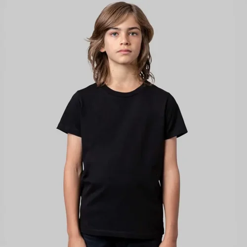 CB Kids Premium T-Shirt in Black, lifestyle front view