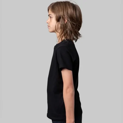 CB Kids Premium T-Shirt in Black, lifestyle side view