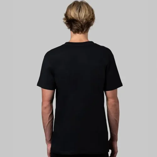 CB Men's Classic T Shirt in Black, lifestyle back view