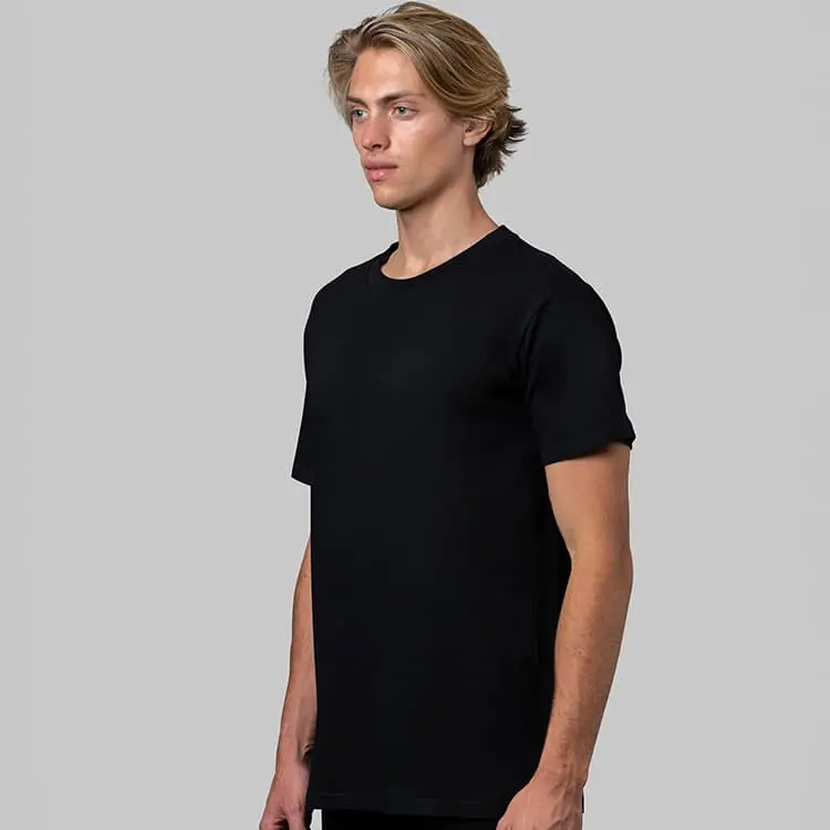 CB Men's Classic T Shirt in Black, lifestyle three-quarter view