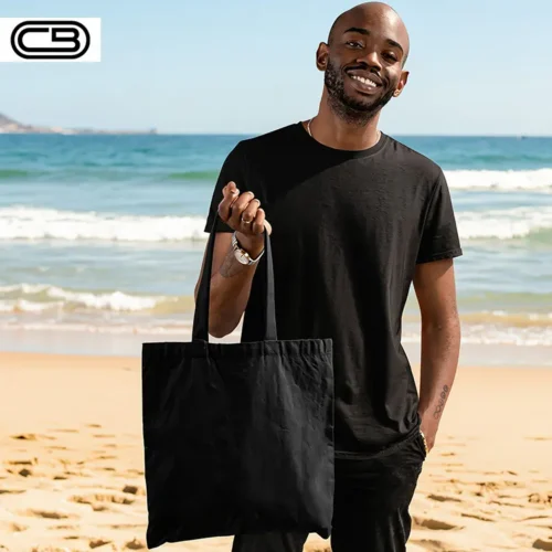 CB Premium Tote in Black with custom print