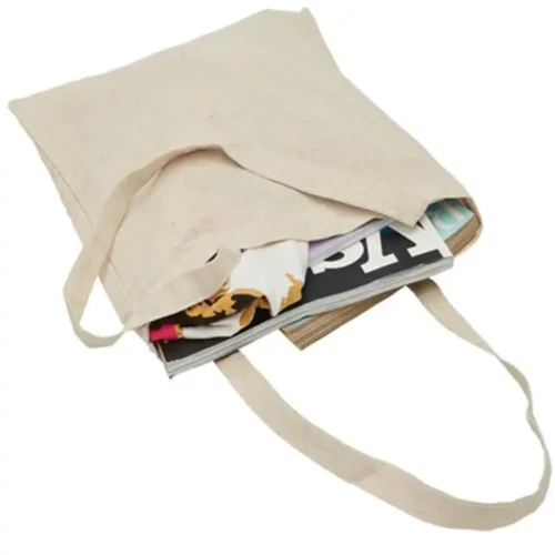 Legend Life Cotton Hemp Tote in Natural, studio angle view