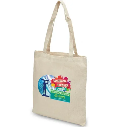 Legend Life Cotton Hemp Tote in Natural with custom print, studio view