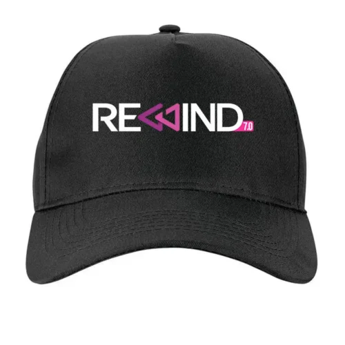 REWIND 2026 cap Black front