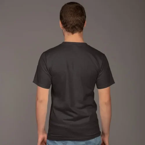 S. Designs Dynamic Classic T-shirt in Black, lifestyle back view