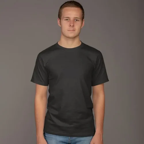 S. Designs Dynamic Classic T-shirt in Black, lifestyle front view