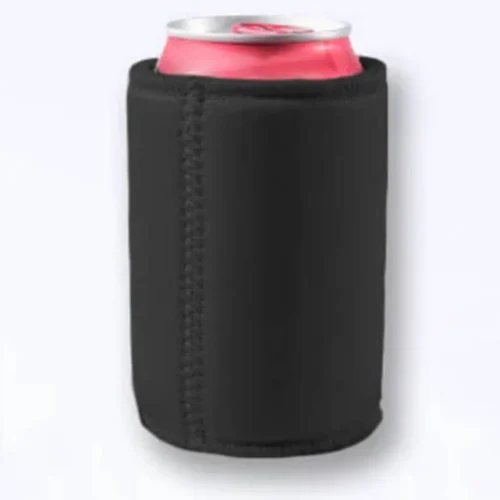 Stubby Holder in Black, studio with can