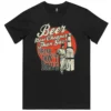Beer Now Cheaper Than Gas printed in Australia graphic t-shirt men black front