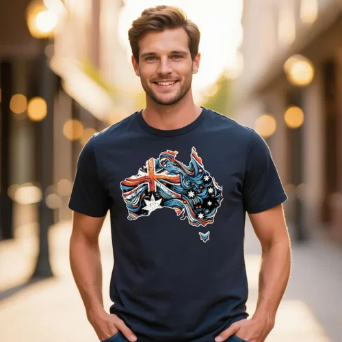 Mens Artistic Australia t-shirt navy lifestyle image