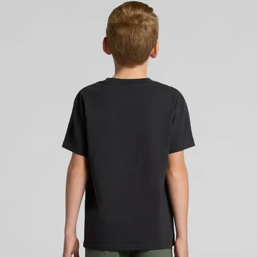 AS Colour Kids Heavy Faded T-Shirt custom print, Faded Black, studio back