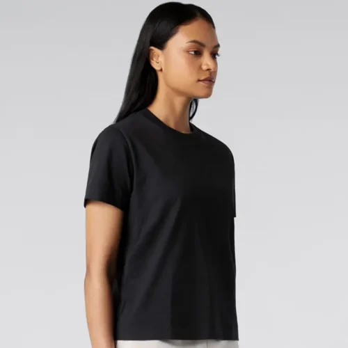 AS Colour Ladies Box T Shirt, Black, studio turn view