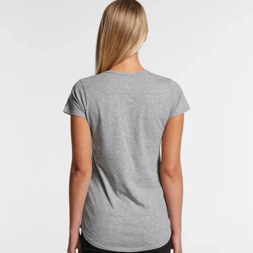 AS Colour Ladies Mali T Shirt in Grey Marle, studio back view