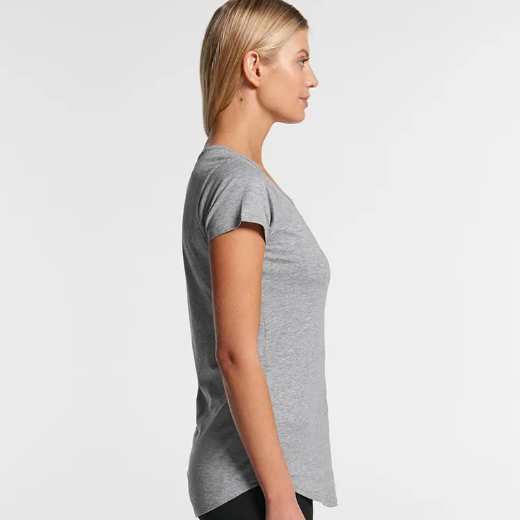 AS Colour Ladies Mali T Shirt in Grey Marle, studio side view
