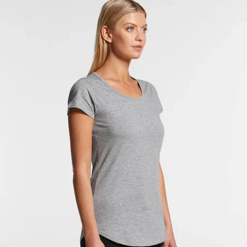 AS Colour Ladies Mali T Shirt in Grey Marle, studio turn view