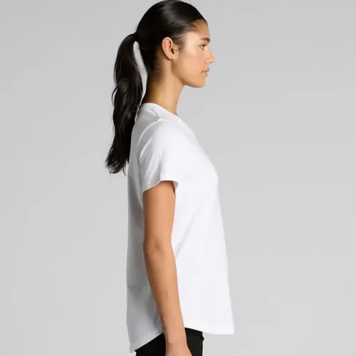 AS Colour Ladies Maple Curve T Shirt, White, studio side view
